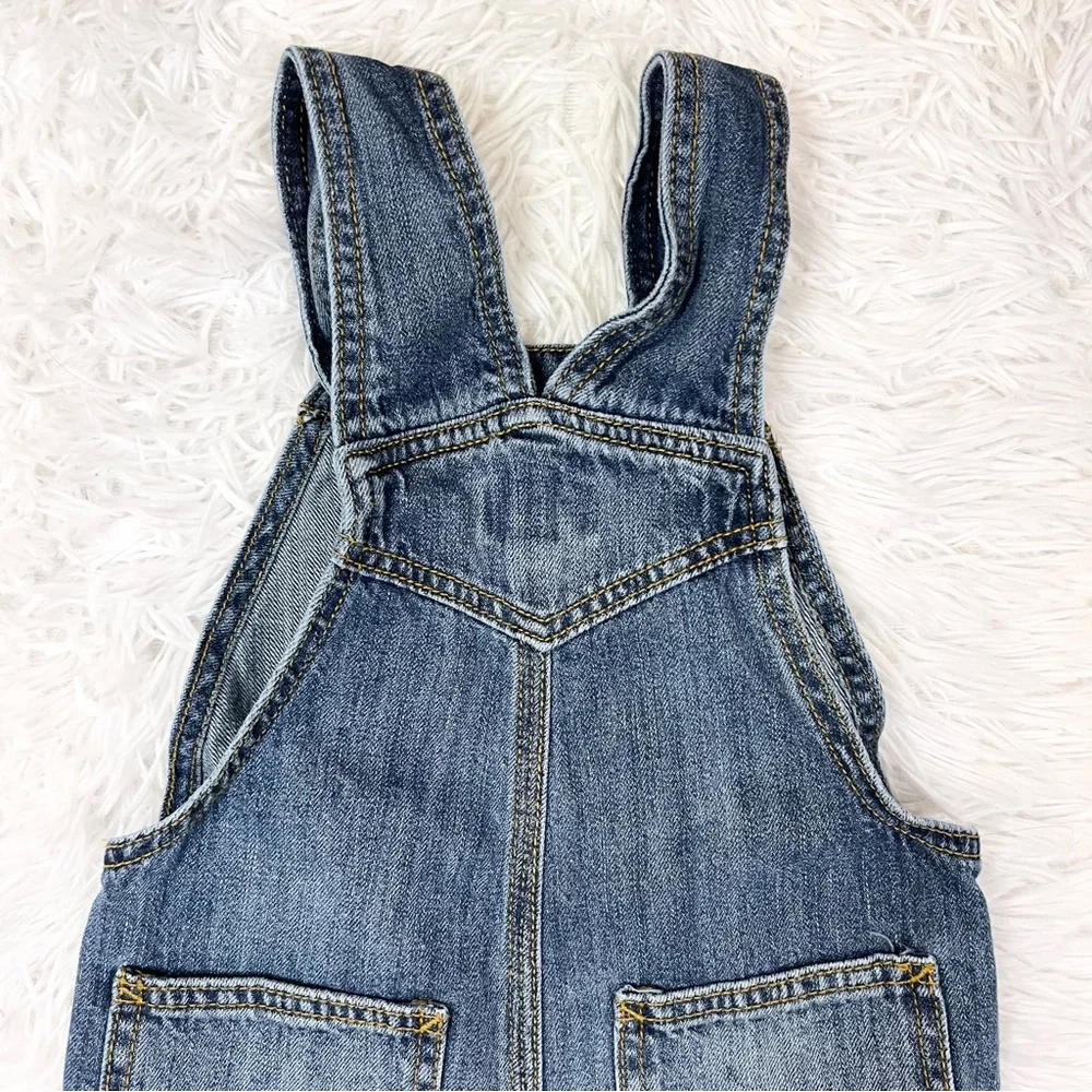 CHILDREN’S PLACE Toddler Girls Blue Denim Jean Shortalls 3T